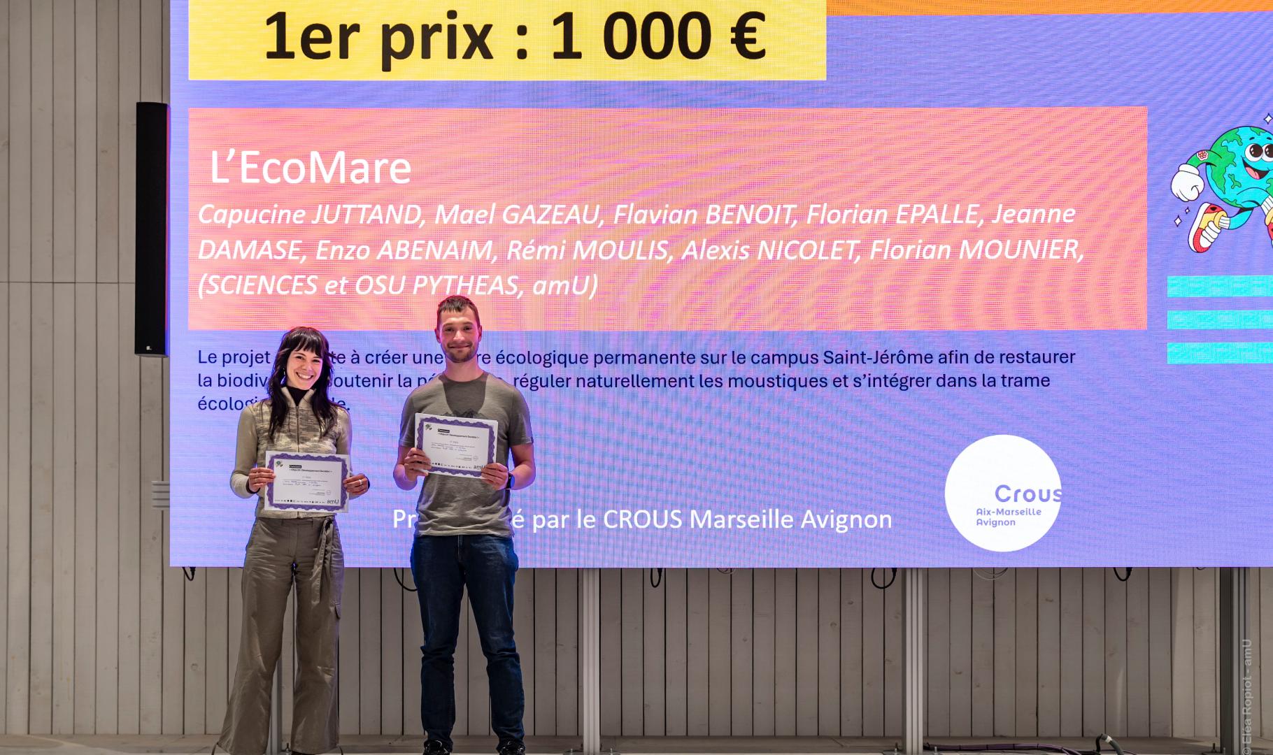 Photo des lauréats 1er prix projets ODD en émergence
