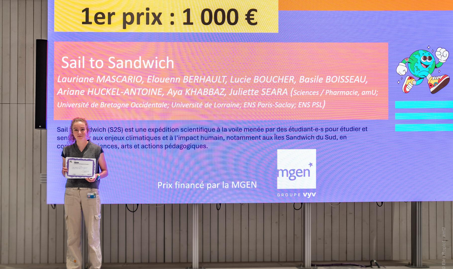 Photo des lauréats 1er prix projets ODD en action
